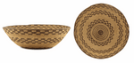 Yavapai Basket with Checkered Design c. 1900, 4.5" x 13.5"