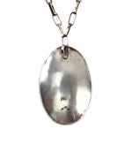 Wayne and Emory Sekaquaptewa Shop - Hopicrafts Silver Overlay Necklace with Kachina Design and Handmade Chain c. 1960s, 22" length