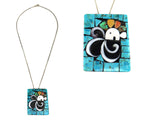 Mary Louise Tafoya - Santo Domingo (Kewa) - Contemporary Multi-Stone Mosaic Inlay Necklace, 19.875" length