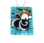 Mary Louise Tafoya - Santo Domingo (Kewa) - Contemporary Multi-Stone Mosaic Inlay Necklace, 19.875" length