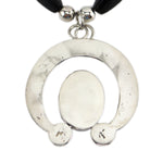 Miramontes - Necklace with Russian Charoite and Silver Naja on Long Faceted Onyx Beads, 26" length
