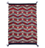 Juanita Paul - Navajo Contemporary Pictorial Rug with Indigo and Cochineal, 52" x 37"