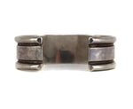 Frank Patania Sr. (1899-1964) and Thunderbird Shop - Turquoise and Sterling Silver Row Bracelet c. 1950s, size 6.5