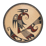 Agnes Nasonhoya Setalla (b. 1956) - Hopi Polychrome Parrot Pictorial Plate c. 1990s, 11" diameter plate