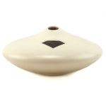 Preston Duwyenie (b. 1951) - Hopi Seed Jar with Silver "Shifting Sands" Medallion Inlay c. 1990s, 3" x 6.5"