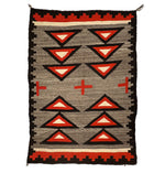 Navajo Ganado Rug with Crosses c. 1900, 74" x 53"