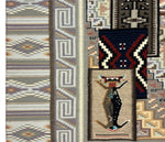 Attributed to Sarah Paul Begay - Large Navajo Burntwater 22-in-1 Sampler Pictorial Rug c. 1980-90s, 118" x 75"