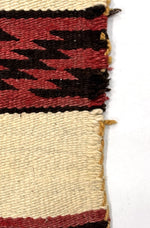 Navajo Double Saddle Blanket c. 1890s, 52.5" x 28.5"