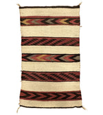 Navajo Double Saddle Blanket c. 1890s, 52.5" x 28.5"