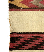 Navajo Double Saddle Blanket c. 1890s, 52.5" x 28.5"