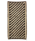 Navajo Rug with Optical Design c. 1930s, 65" x 33.5"