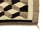Navajo Rug with Optical Design c. 1930s, 65" x 33.5"