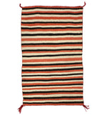 Navajo Double Saddle Blanket c. 1900, 55.5" x 33.5"