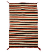 Navajo Double Saddle Blanket c. 1900, 55.5" x 33.5"