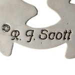 Raynard Scott (b. 1965) - Navajo - Contemporary "Gecko Under the Sun" Sterling Silver Dangle Design Post Earrings, 2.875" x 1"