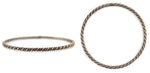 Navajo - Silver Bangle with Rope Design c. 1930-40s, size 7.75