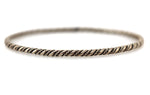 Navajo - Silver Bangle with Rope Design c. 1930-40s, size 7.75