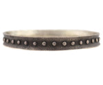 Raymond Coriz - Santo Domingo (Kewa) - Sterling Silver Studded Bangle c. 1970s, size 8.25