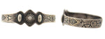 Navajo - Fred Harvey Silver Bracelet with Stamped Donkey and Human Design c. 1930s, size 6.25