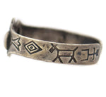 Navajo - Fred Harvey Silver Bracelet with Stamped Donkey and Human Design c. 1930s, size 6.25