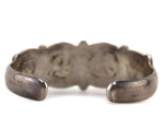 Navajo - Turquoise and Silver Sandcast Row Bracelet c. 1940s, 6.5