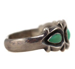 Navajo - Turquoise and Silver Sandcast Row Bracelet c. 1940s, 6.5