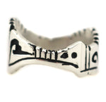 Mary Lou Begay - Navajo - Contemporary Sterling Silver Overlay Ring, size 9