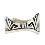 Mary Lou Begay - Navajo - Contemporary Sterling Silver Overlay Ring, size 9