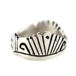 Mary Lou Begay - Navajo - Contemporary Sterling Silver Overlay Ring, size 9