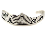 Mary Lou Begay - Navajo - Contemporary Sterling Silver Overlay Bracelet, size 6.5