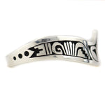 Mary Lou Begay - Navajo - Contemporary Sterling Silver Overlay Bracelet, size 6.5