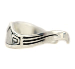 Mary Lou Begay - Navajo - Contemporary Sterling Silver Overlay Bracelet, size 6.5