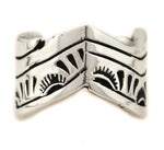 Mary Lou Begay - Navajo - Contemporary Sterling Silver Overlay Ring, size 7