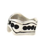 Mary Lou Begay - Navajo - Contemporary Sterling Silver Overlay Ring with Dot Design, size 7.75