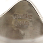 Mary Lou Begay - Navajo - Contemporary Sterling Silver Overlay Ring with Dot Design, size 7.75