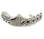 Mary Lou Begay - Navajo - Contemporary Sterling Silver Overlay Bracelet, size 6.75