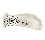 Mary Lou Begay - Navajo - Contemporary Sterling Silver Overlay Bracelet, size 6.75