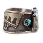 Ramon Platero - Navajo - Turquoise and Silver Watchband c. 1960s, size 6.5