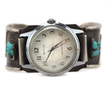 Ramon Platero - Navajo - Turquoise and Silver Watchband c. 1960s, size 6.5