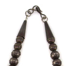 Navajo - Silver Beaded Necklace c. 1960s, 24" length