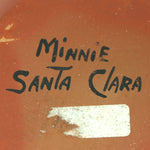 Minnie Vigil (b. 1931) - Santa Clara Polychrome Jar with Feather and Storm Cloud Pictorials c. 1980s, 5.25" x 6.5"