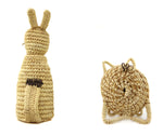 Group of 2: Tohono O'odham Pig and Bunny Basket Figures c. 1960s