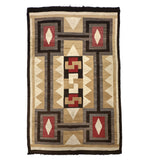 Navajo Crystal Storm Pattern Rug c. 1915, 72" x 44.5"