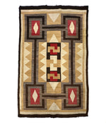 Navajo Crystal Storm Pattern Rug c. 1915, 72" x 44.5"