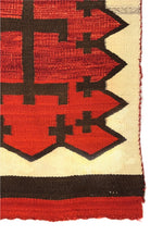 Navajo Ganado Rug with Maltese Crosses c. 1900-10s, 100" x 58"