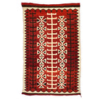 Navajo Ganado Rug with Maltese Crosses c. 1900-10s, 100" x 58"