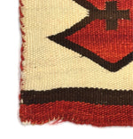 Navajo Ganado Rug with Maltese Crosses c. 1900-10s, 100" x 58"