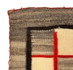 Navajo Transitional Blanket with Crosses and Checkered Design c. 1890-1900s, 75.5" x 52.5"