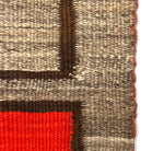 Navajo Transitional Blanket with Crosses and Checkered Design c. 1890-1900s, 75.5" x 52.5"