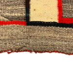 Navajo Transitional Blanket with Crosses and Checkered Design c. 1890-1900s, 75.5" x 52.5"